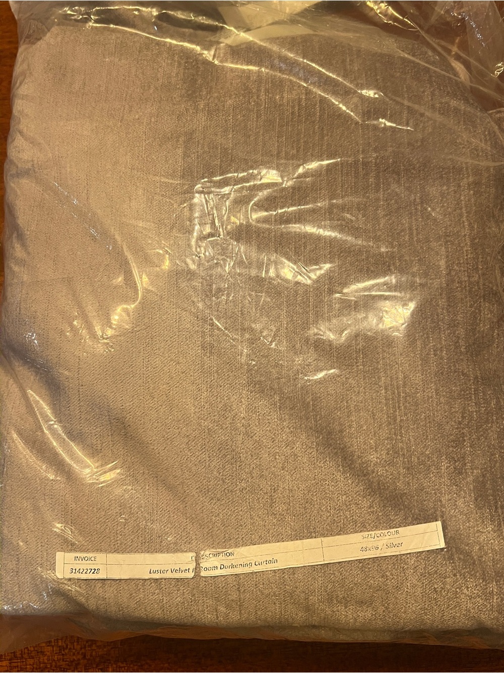 Quince Luster Velvet True Blackout Curtain Panel in Silver 48x96 New - Picture 8 of 8